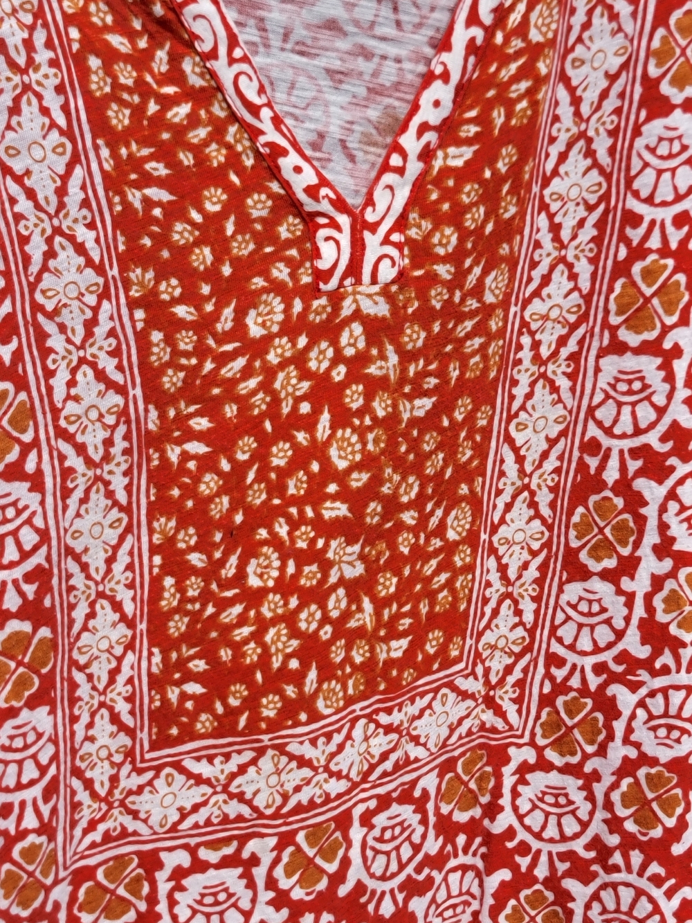 Lucky Brand Bohemian Medallion Print Top | Boho Peasant Western Tunic - Picture 7 of 9